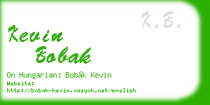 kevin bobak business card